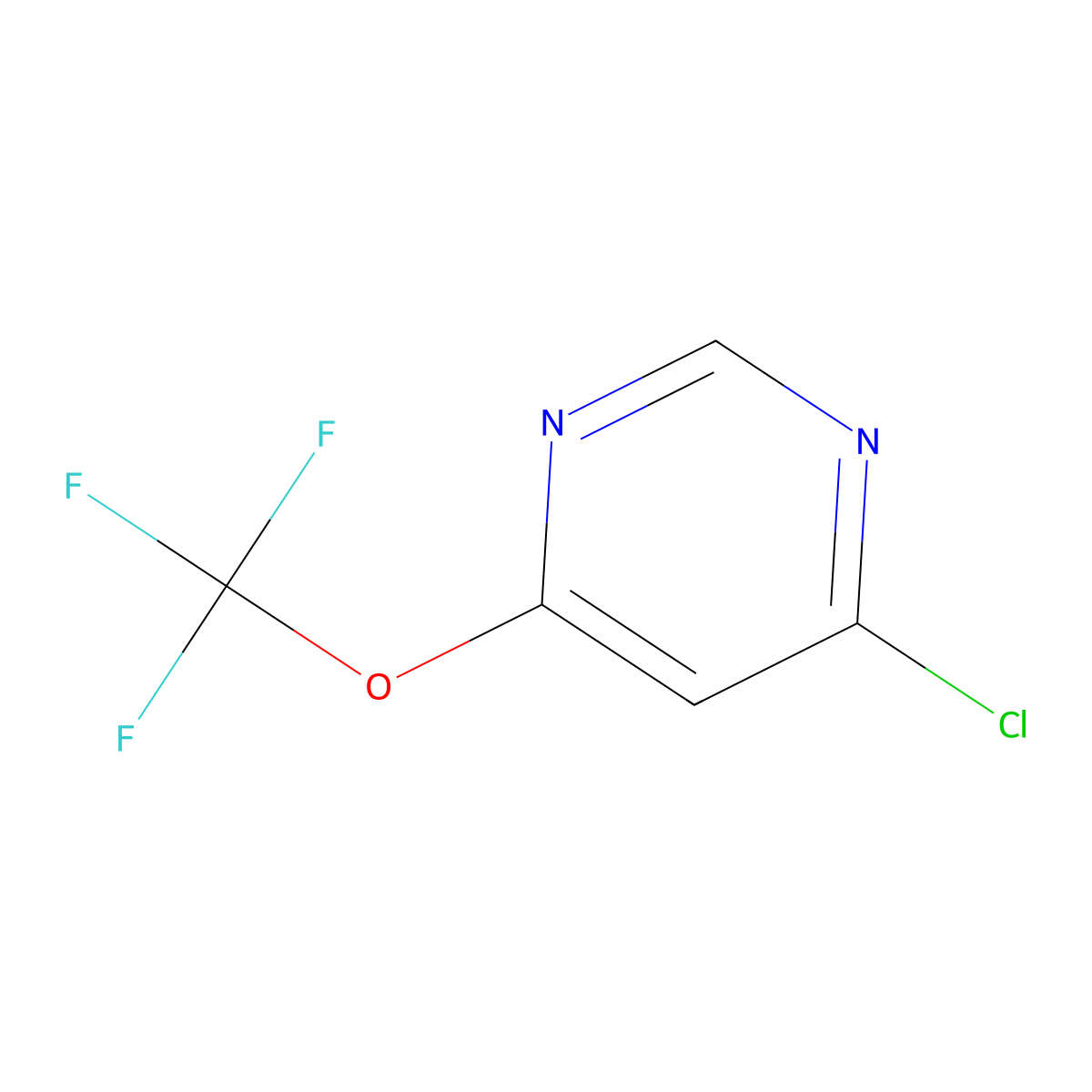 4-Chloro-6-(trifluoromethoxy)pyrimidine molecular structure, CAS 1261738-01-5