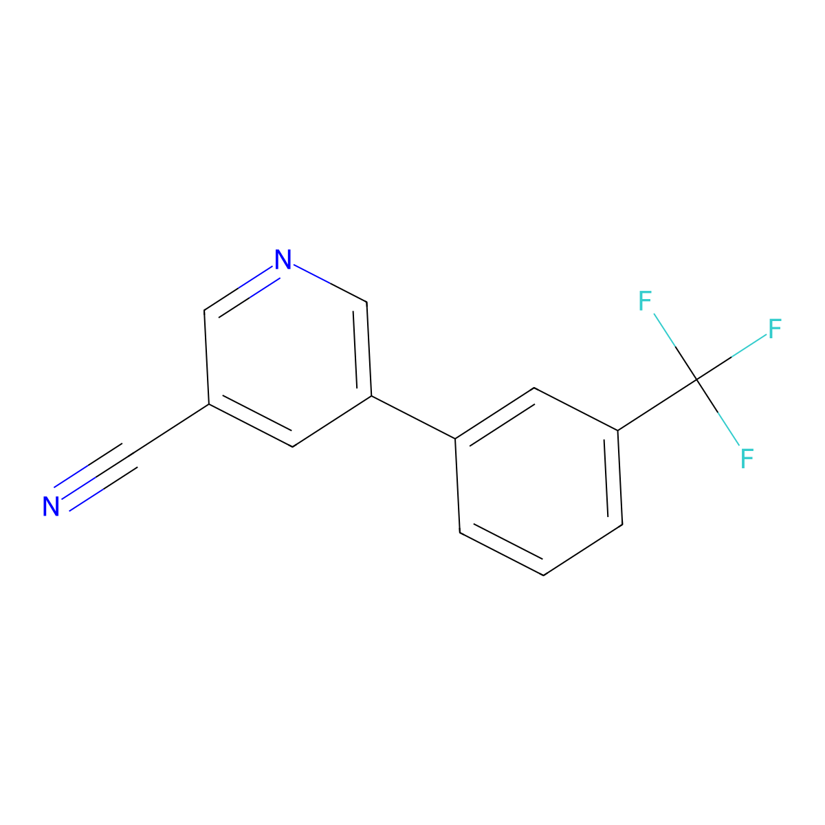 5-(3-(Trifluoromethyl)phenyl)nicotinonitrile molecular structure, CAS 1261738-31-1