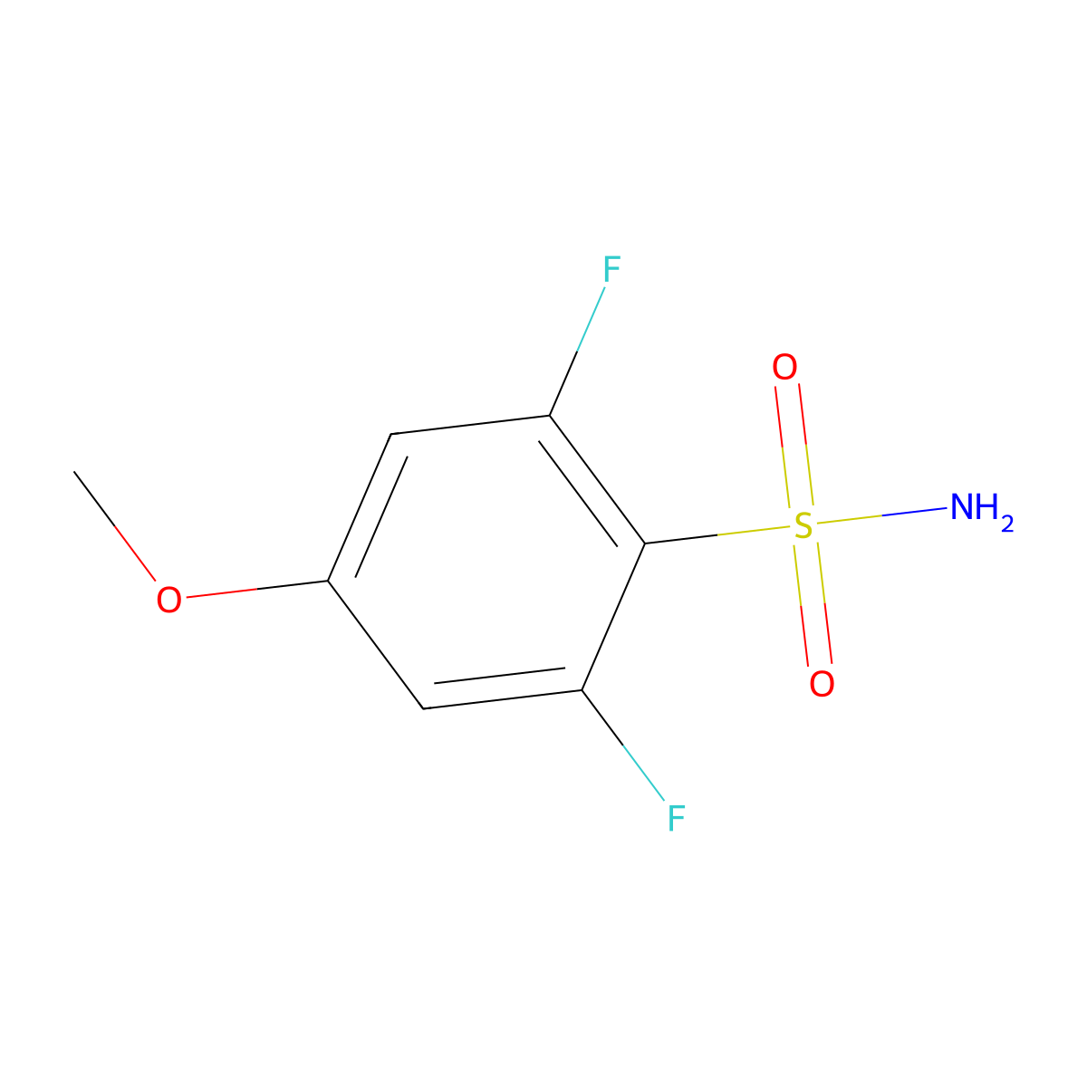 2,6-Difluoro-4-methoxybenzenesulfonamide molecular structure, CAS 1261738-62-8