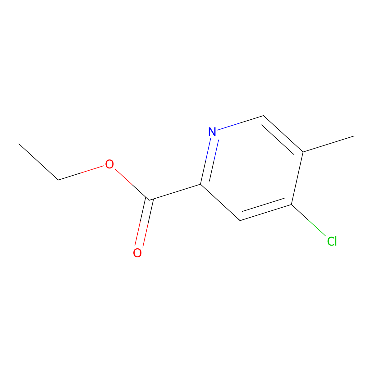 Ethyl 4-chloro-5-methylpicolinate molecular structure, CAS 1261739-13-2