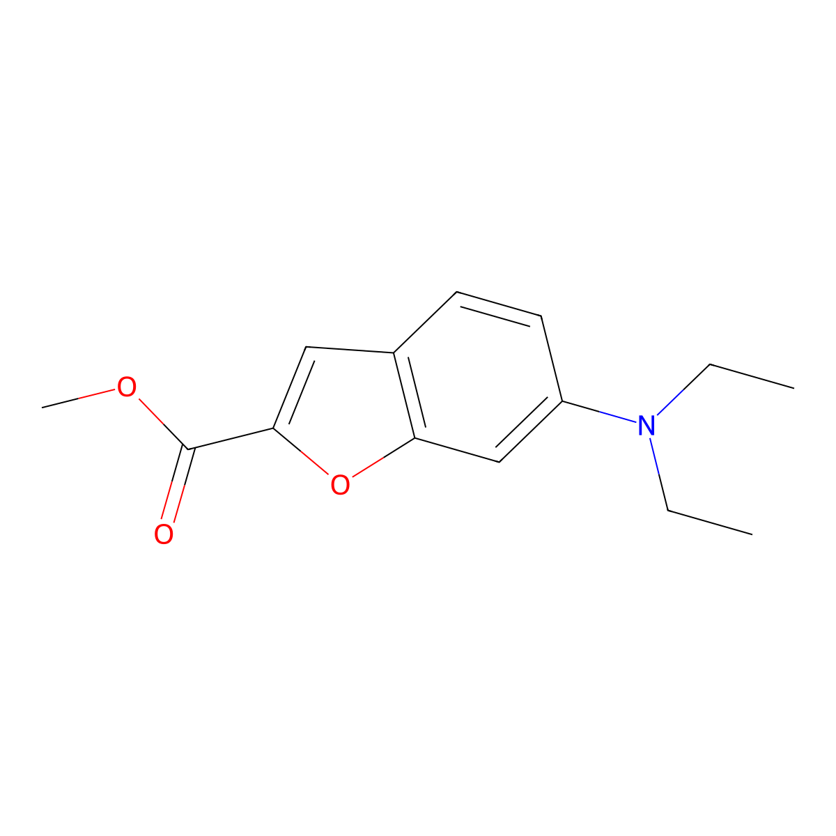 Methyl 6-(diethylamino)benzofuran-2-carboxylate molecular structure, CAS 126174-11-6