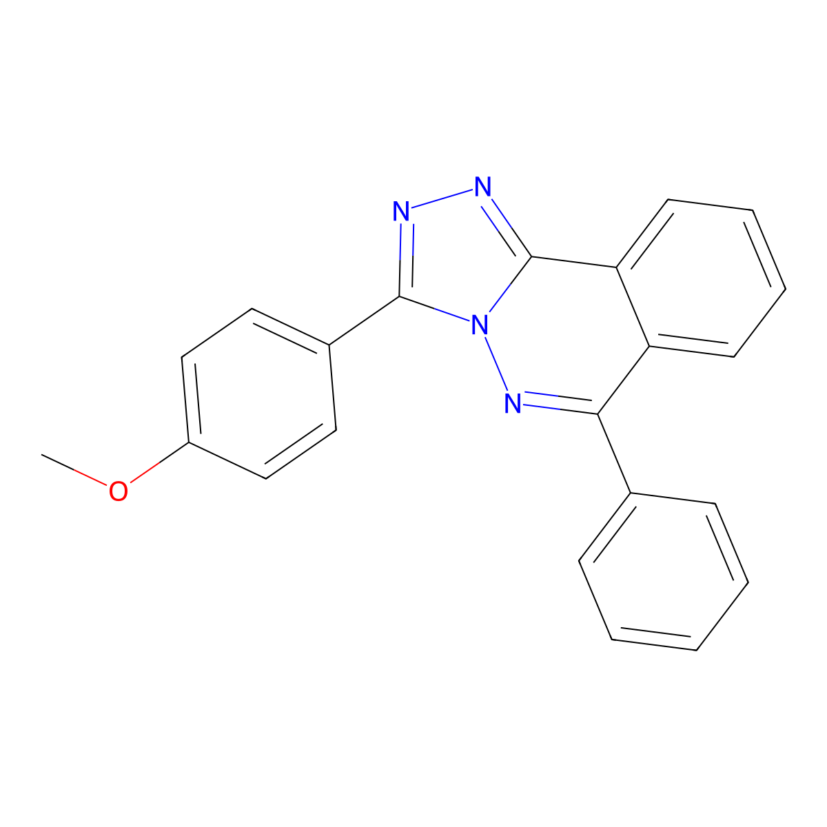 3-(4-Methoxyphenyl)-6-phenyl-[1,2,4]triazolo[3,4-a]phthalazine molecular structure, CAS 126174-63-8