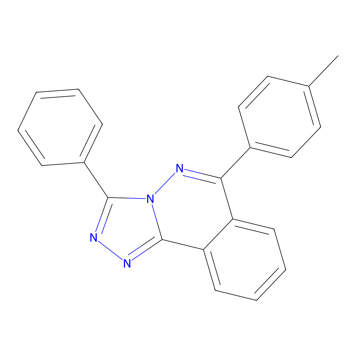 6-(4-Methylphenyl)-3-phenyl-[1,2,4]triazolo[3,4-a]phthalazine molecular structure, CAS 126174-67-2