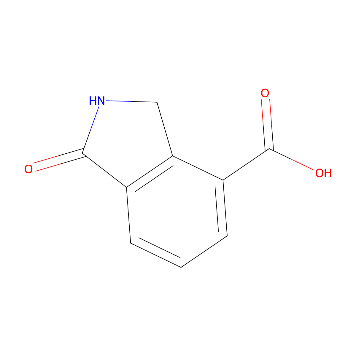 1-Oxo-2,3-dihydro-1H-isoindole-4-carboxylic acid molecular structure, CAS 1261740-37-7
