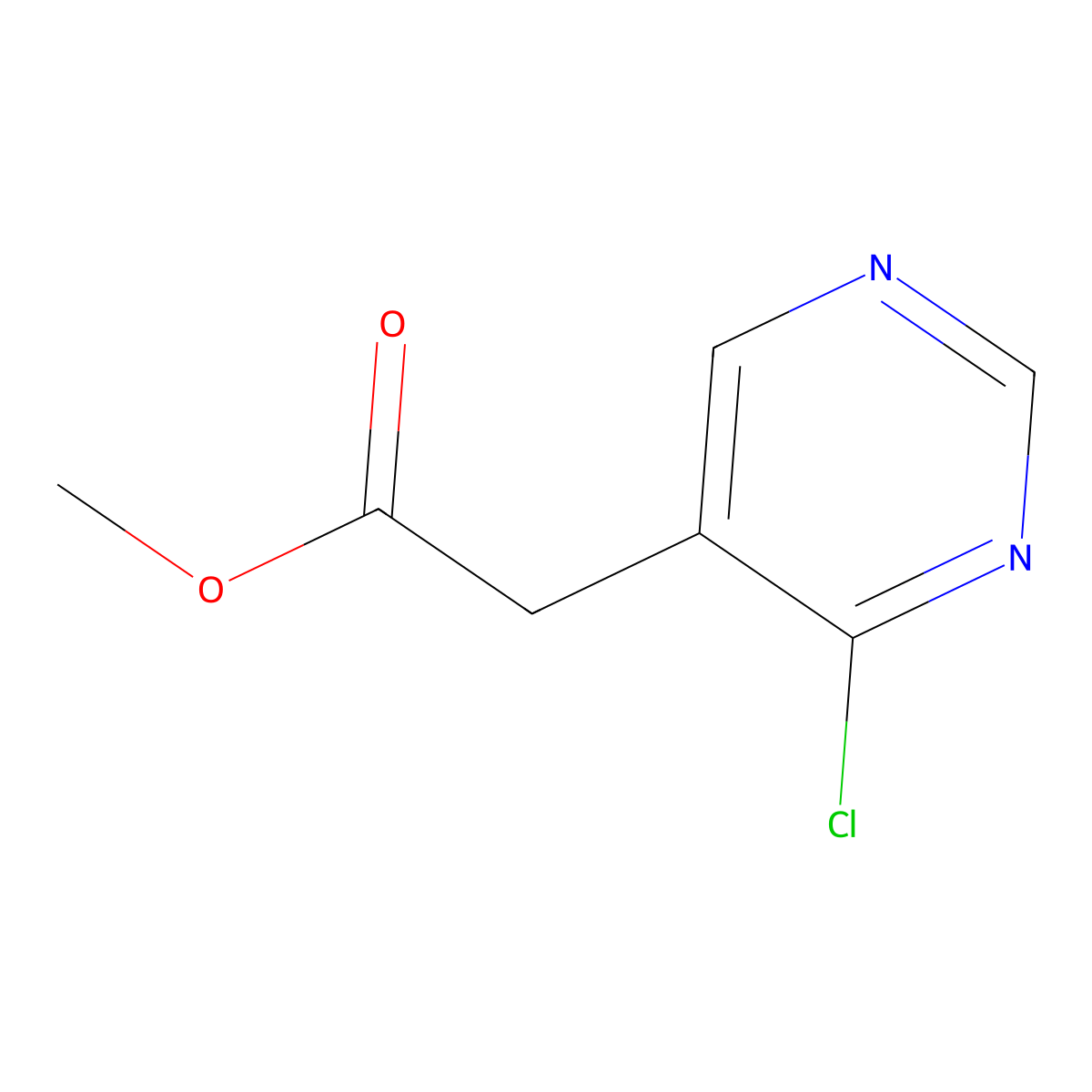 Methyl 2-(4-chloropyrimidin-5-yl)acetate molecular structure, CAS 1261740-70-8