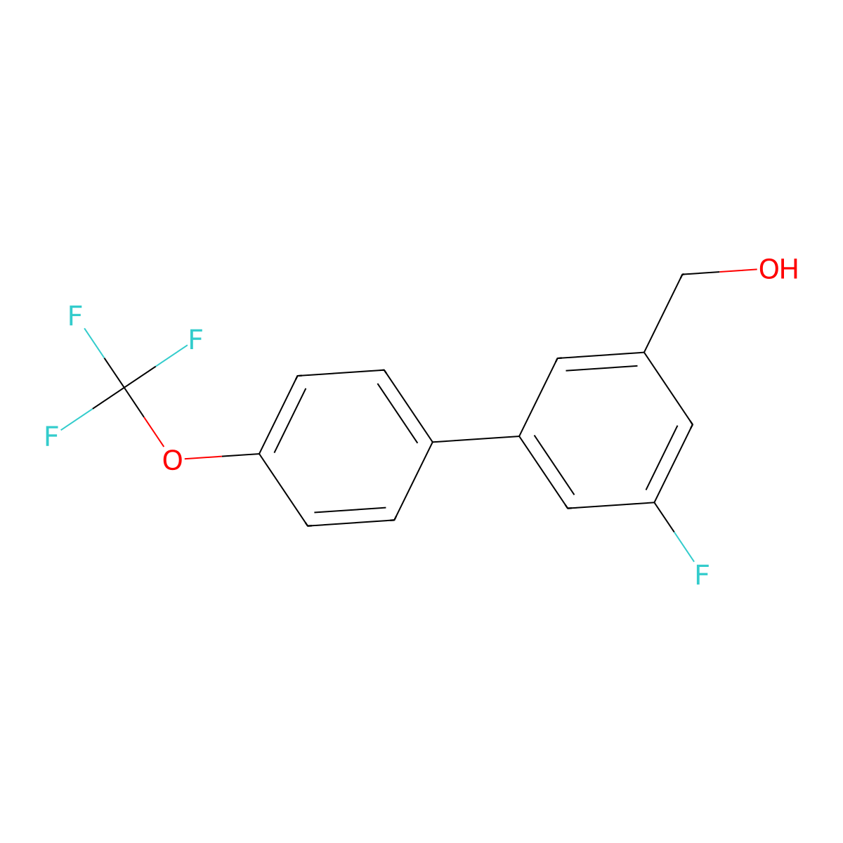 5-Fluoro-4'-(trifluoromethoxy)[1,1'-biphenyl]-3-methanol molecular structure, CAS 1261741-03-0