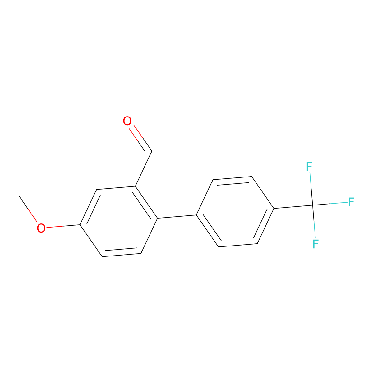 4-Methoxy-4'-(trifluoromethyl)[1,1'-biphenyl]-2-carboxaldehyde molecular structure, CAS 1261741-99-4