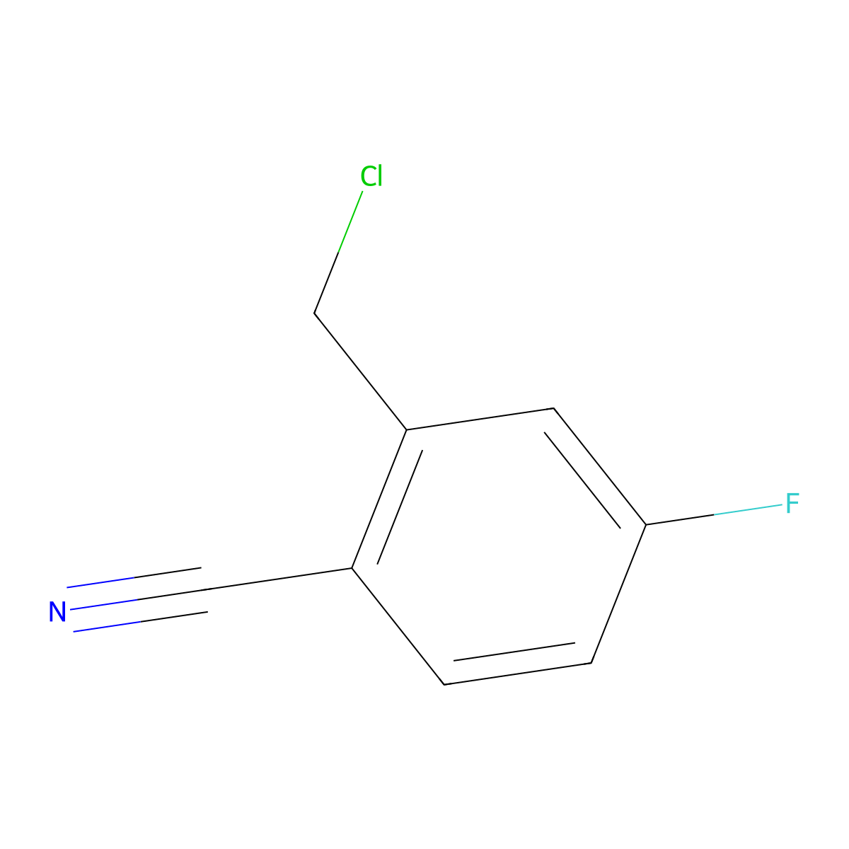 2-(Chloromethyl)-4-fluorobenzonitrile molecular structure, CAS 1261742-22-6