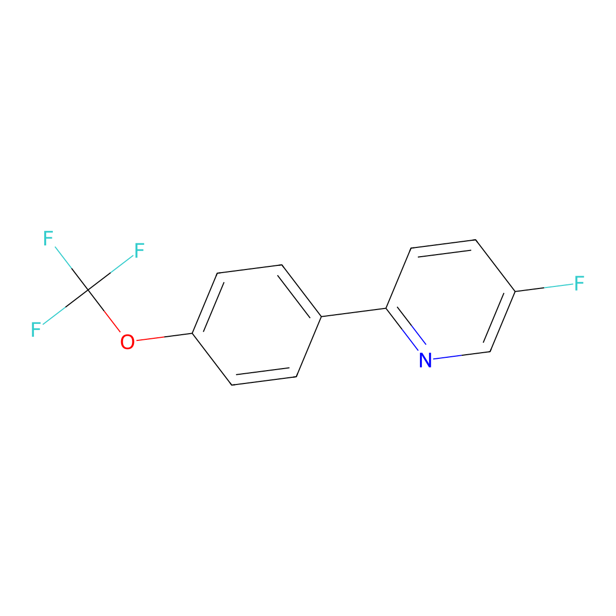 5-Fluoro-2-(4-(trifluoromethoxy)phenyl)pyridine molecular structure, CAS 1261742-63-5