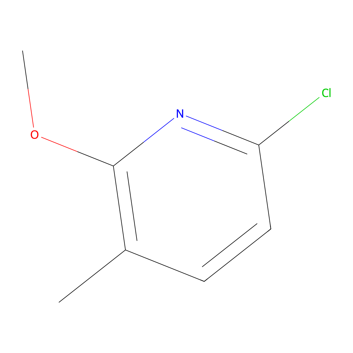 6-Chloro-2-methoxy-3-methylpyridine molecular structure, CAS 1261743-51-4