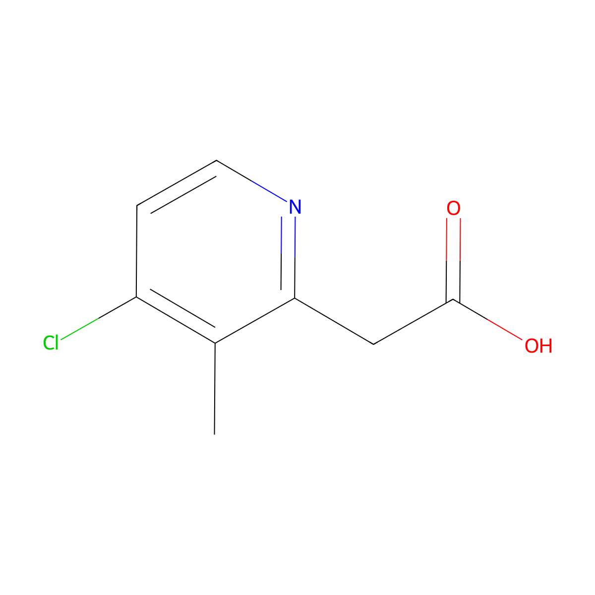 2-(4-Chloro-3-methylpyridin-2-yl)acetic acid molecular structure, CAS 1261744-03-9