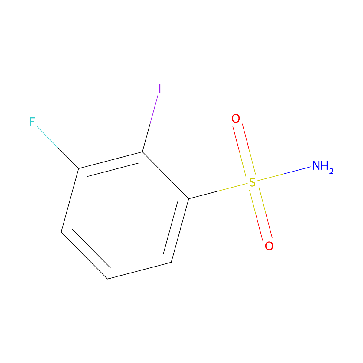 3-fluoro-2-iodobenzenesulfonaMide molecular structure, CAS 1261744-64-2