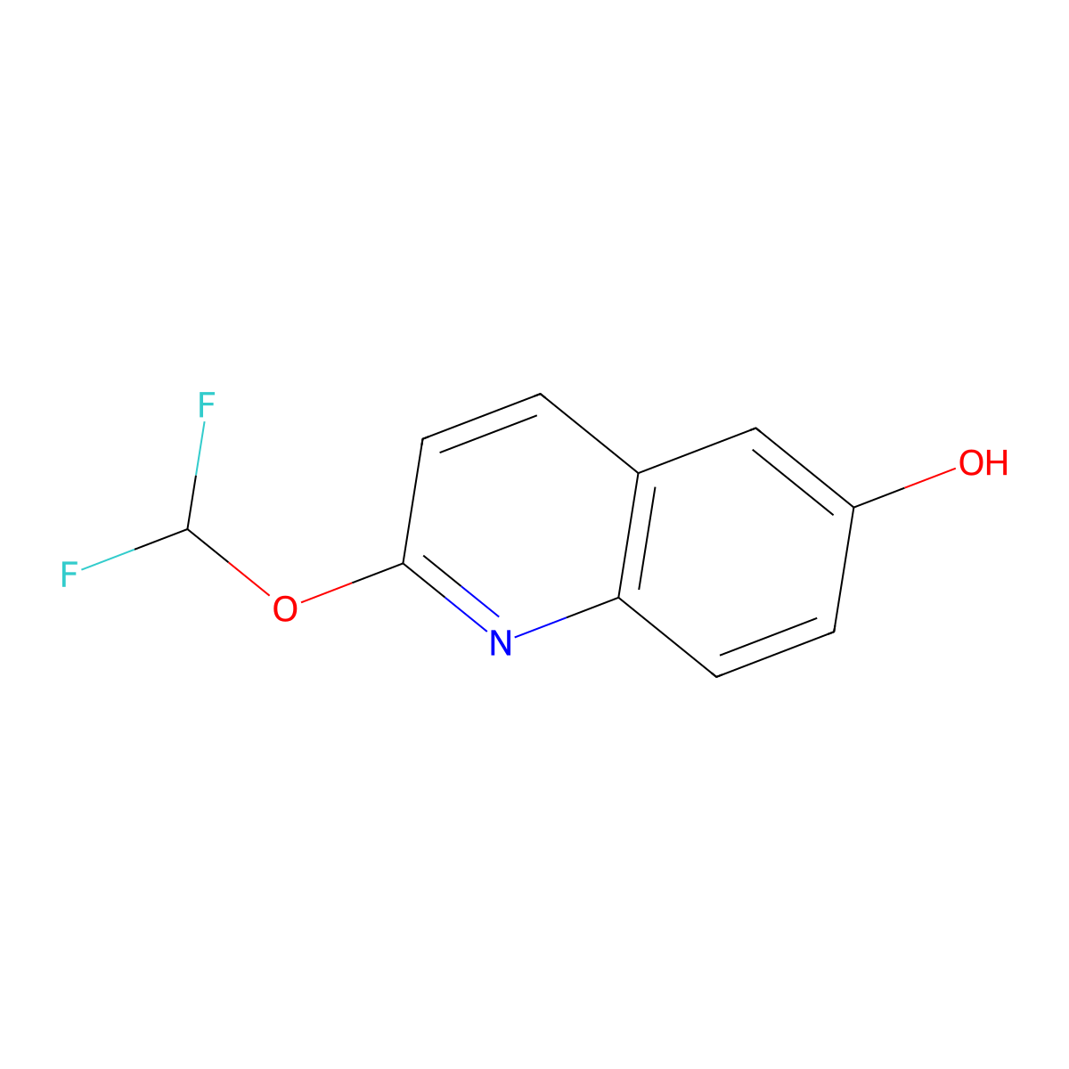 2-(Difluoromethoxy)quinolin-6-ol molecular structure, CAS 1261745-73-6
