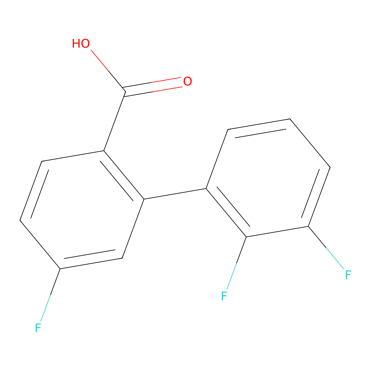 2-(2,3-Difluorophenyl)-4-fluorobenzoic acid molecular structure, CAS 1261745-76-9
