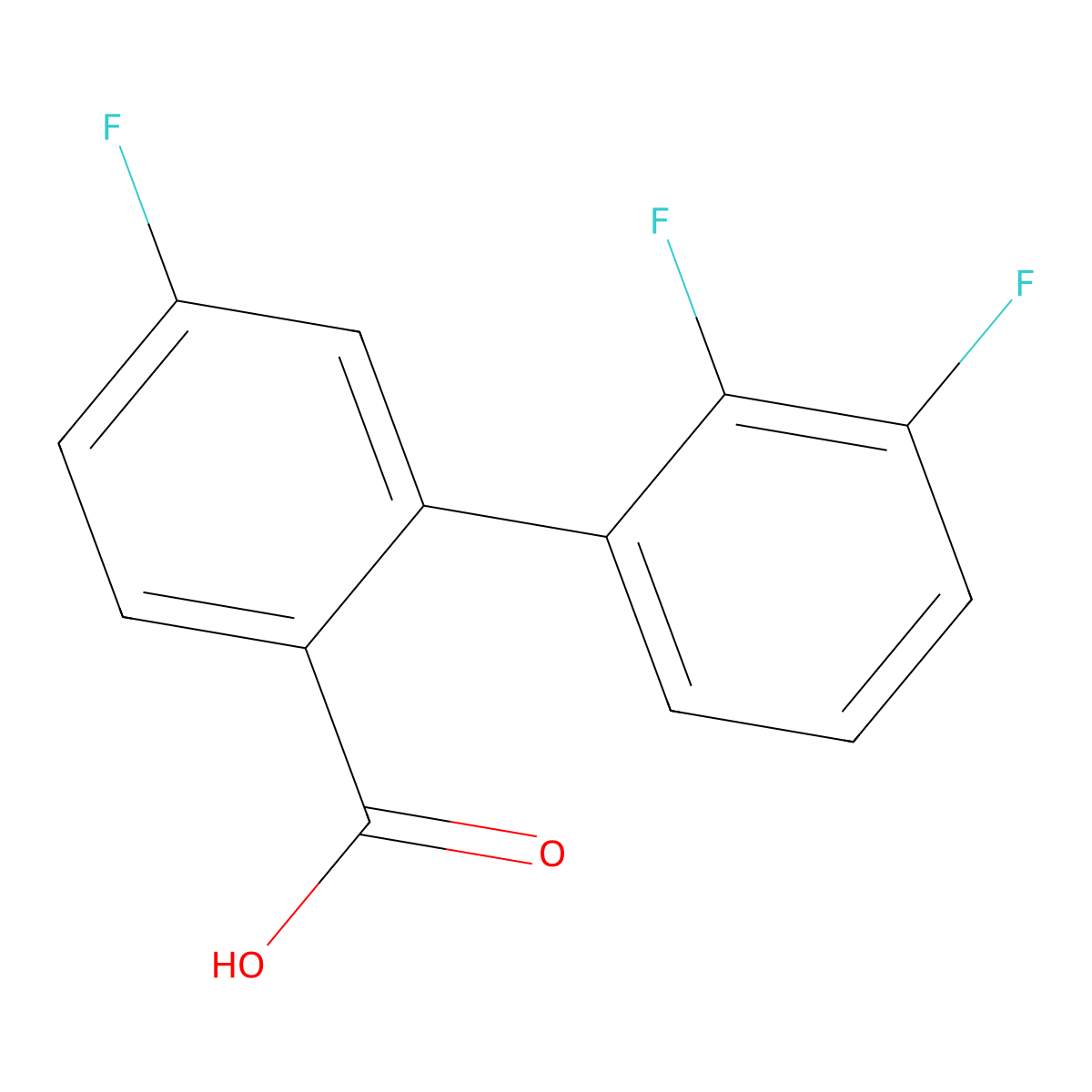 2-(2,3-Difluorophenyl)-4-fluorobenzoic acid molecular structure, CAS 1261745-76-9