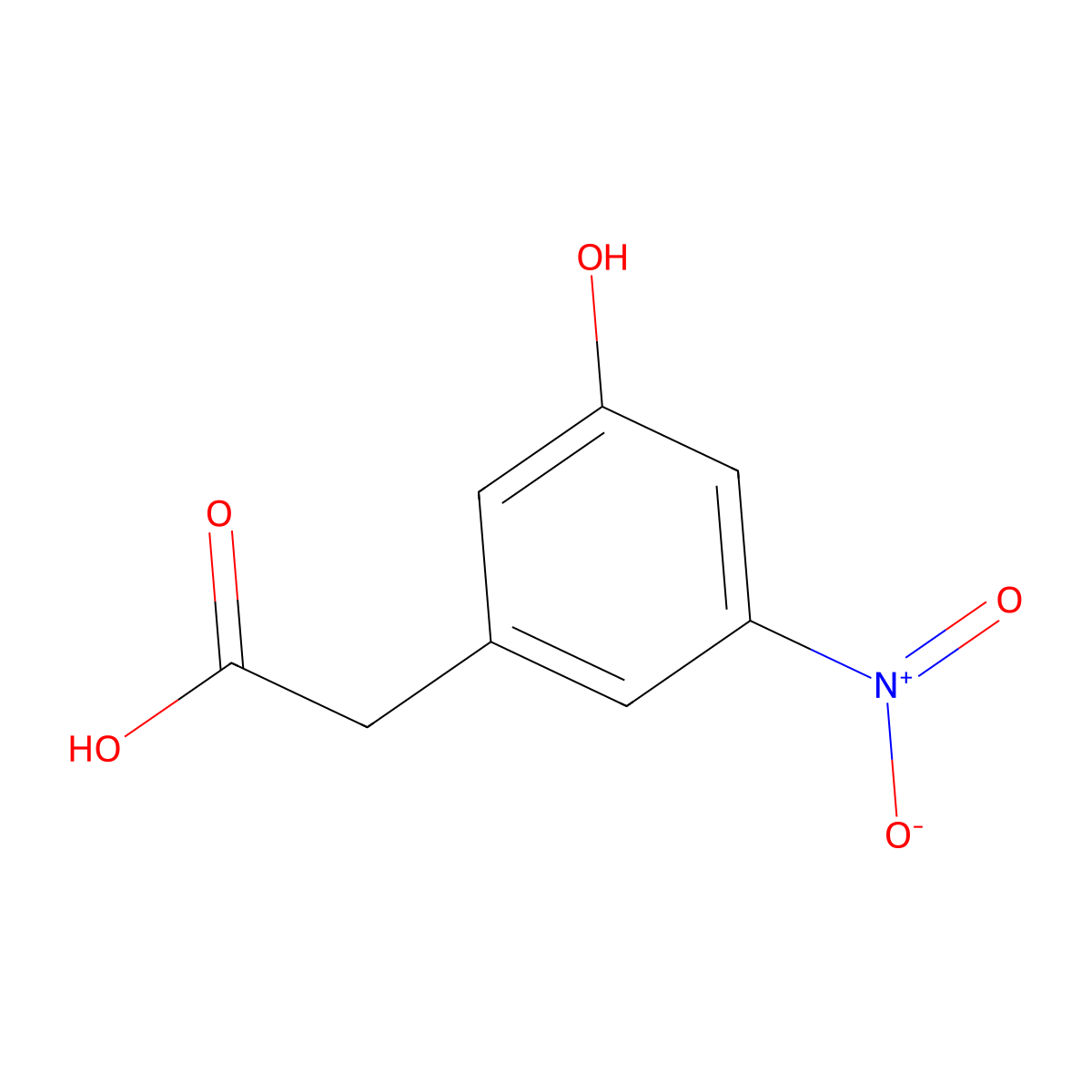 2-(3-Hydroxy-5-nitrophenyl)acetic acid molecular structure, CAS 1261746-17-1