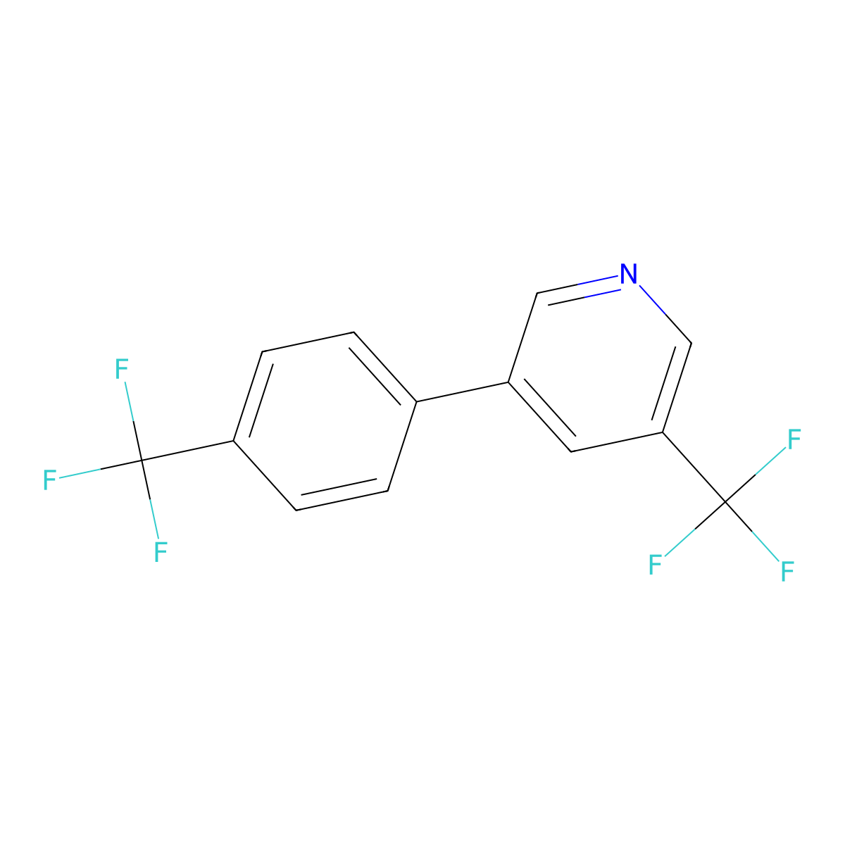 3-(Trifluoromethyl)-5-[4-(trifluoromethyl)phenyl]pyridine molecular structure, CAS 1261746-31-9