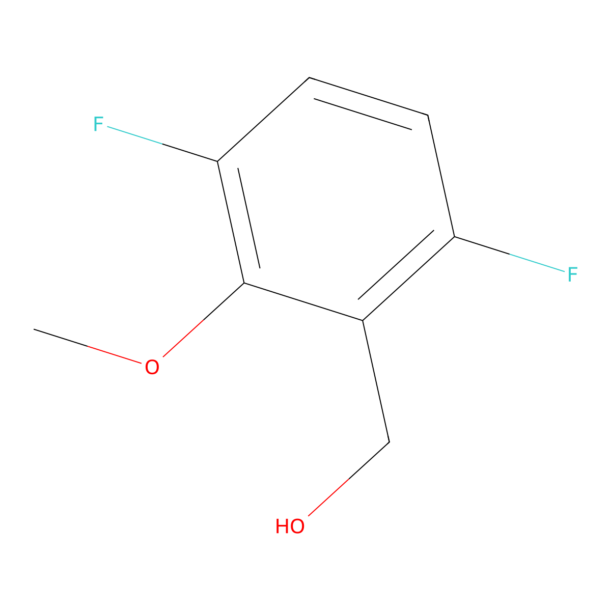 (3,6-Difluoro-2-methoxyphenyl)methanol molecular structure, CAS 1261746-67-1