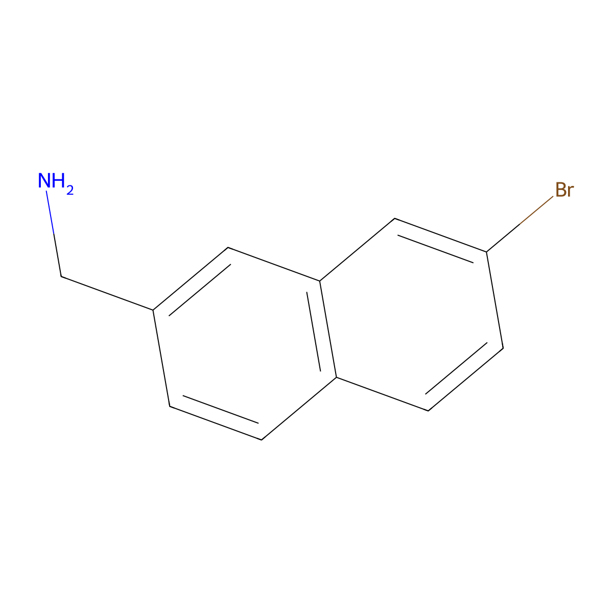 2-(Aminomethyl)-7-bromonaphthalene molecular structure, CAS 1261746-76-2