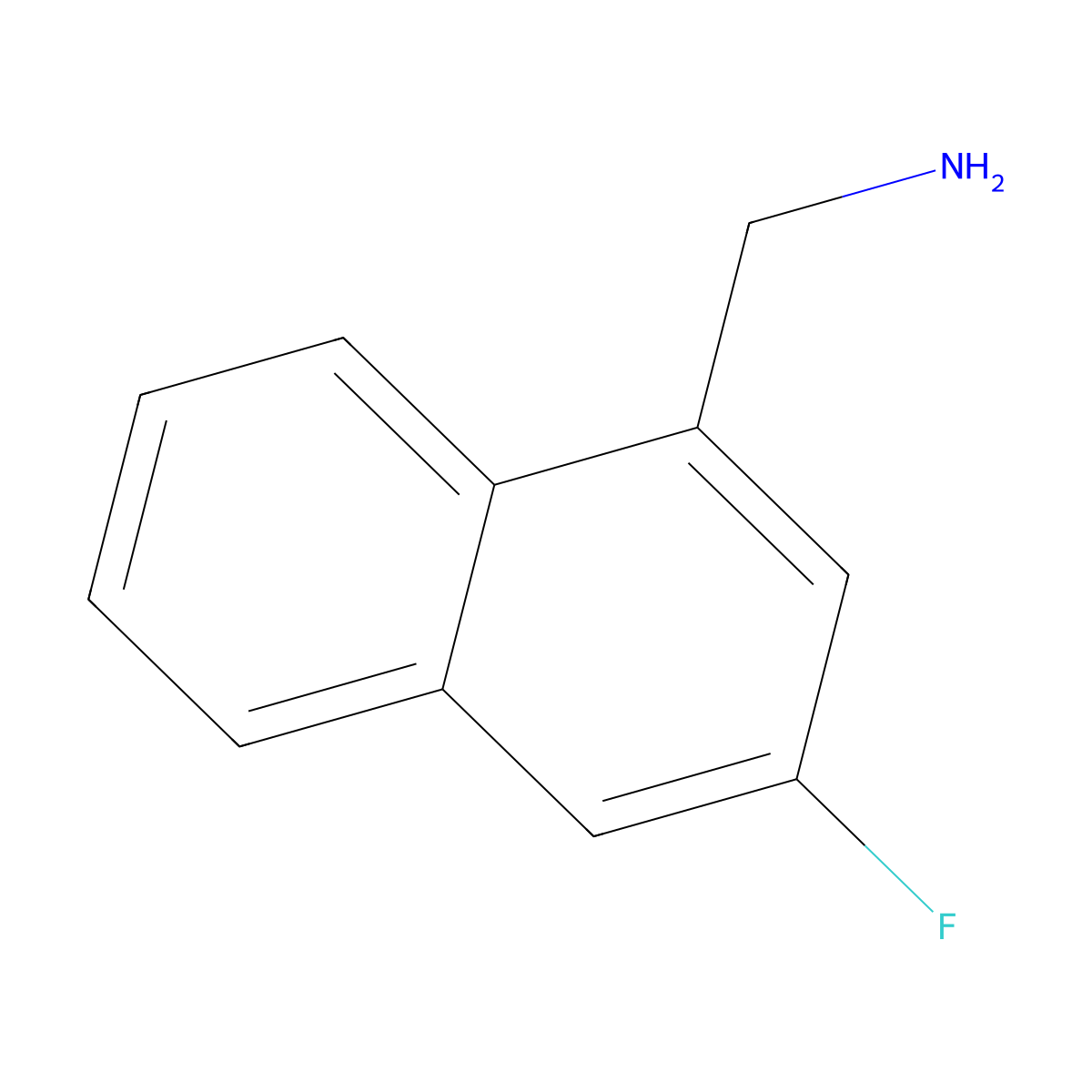 1-(Aminomethyl)-3-fluoronaphthalene molecular structure, CAS 1261747-00-5