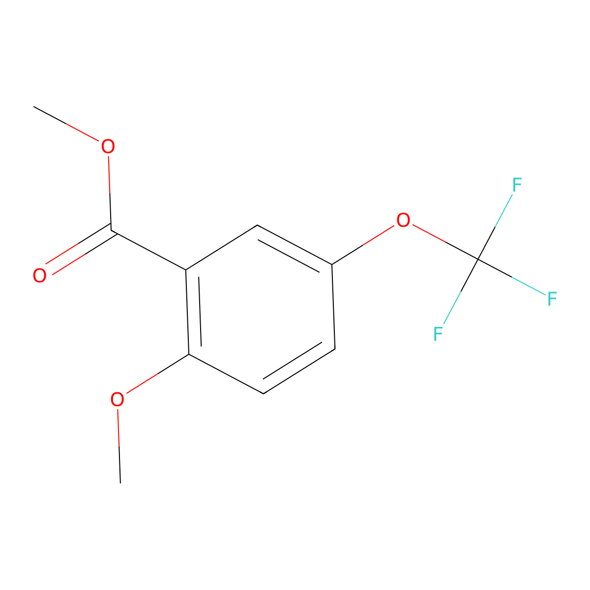 Methyl 2-methoxy-5-(trifluoromethoxy)benzoate molecular structure, CAS 1261747-01-6