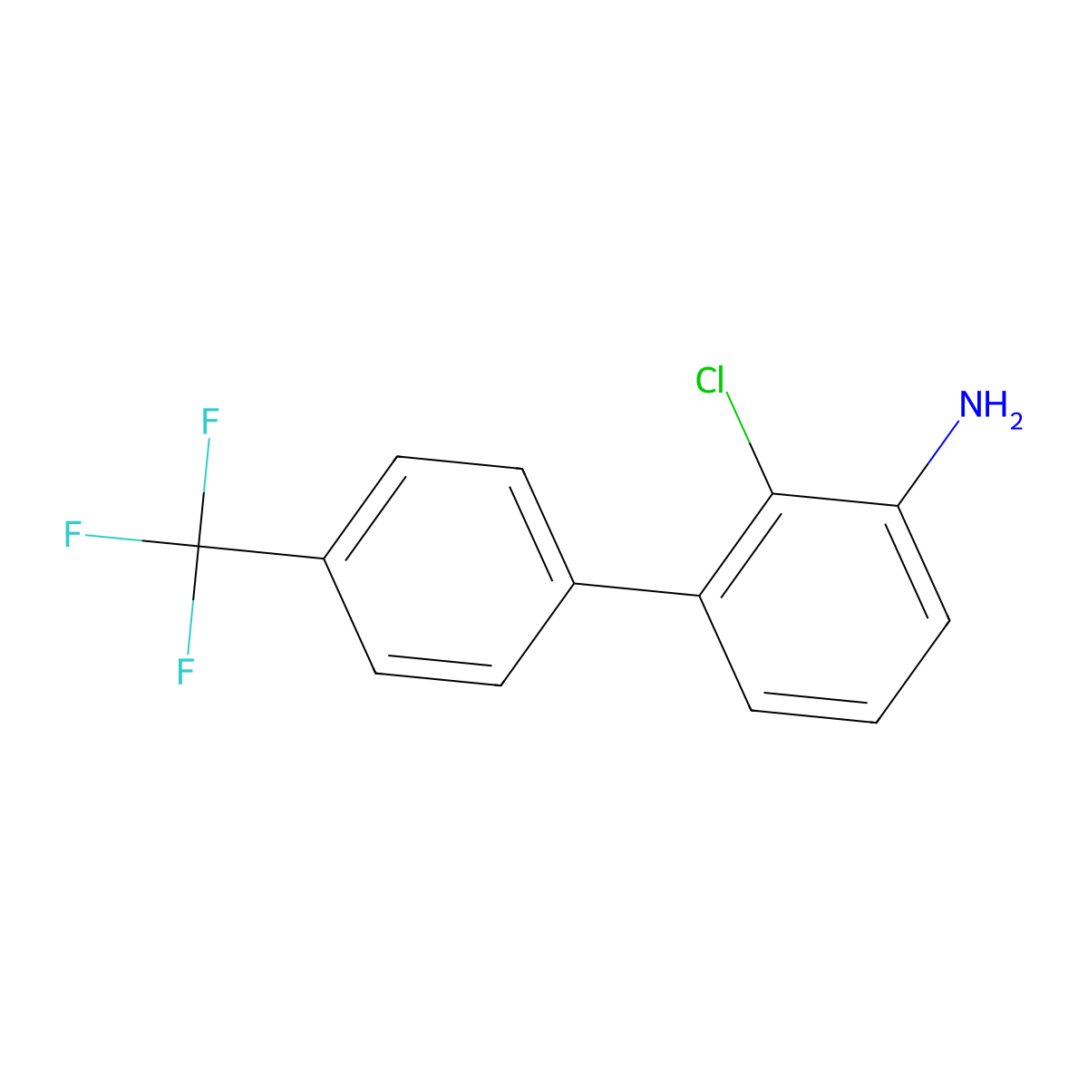 2-Chloro-4'-(trifluoromethyl)biphenyl-3-amine molecular structure, CAS 1261747-48-1