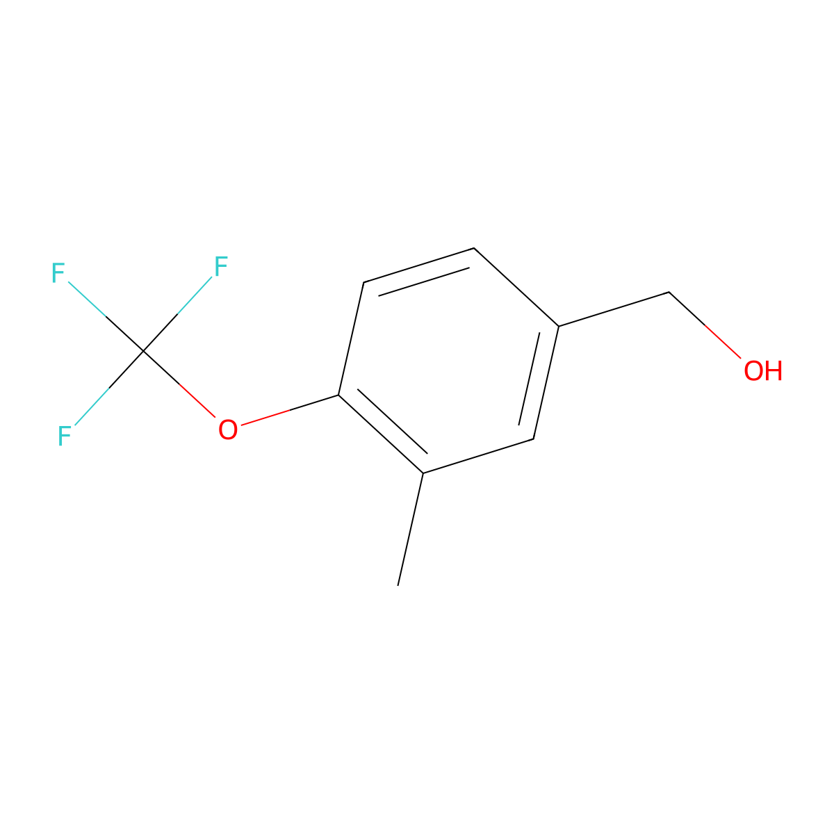 (3-Methyl-4-(trifluoromethoxy)phenyl)methanol molecular structure, CAS 1261747-68-5
