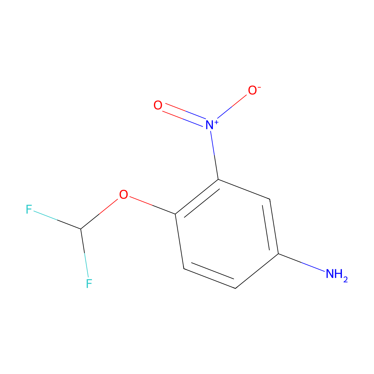 4-(Difluoromethoxy)-3-nitroaniline molecular structure, CAS 1261747-80-1
