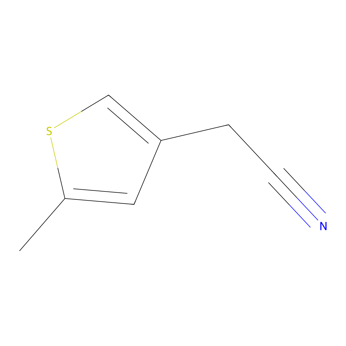 2-(5-Methylthiophen-3-yl)acetonitrile molecular structure, CAS 1261747-82-3