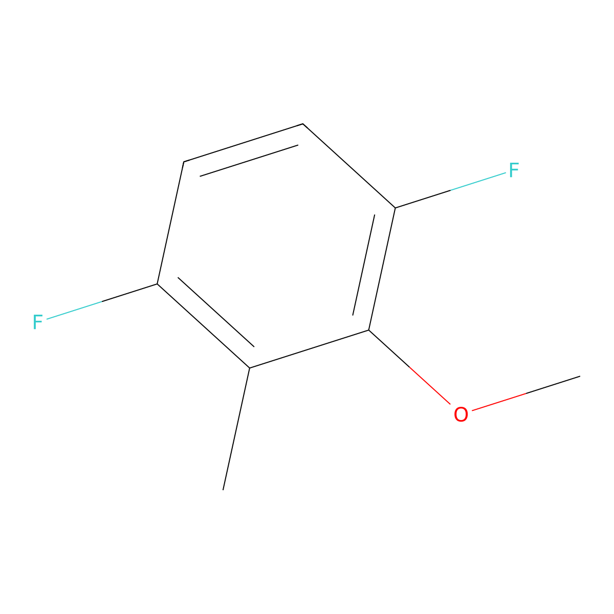 1,4-Difluoro-2-methoxy-3-methylbenzene molecular structure, CAS 1261747-95-8