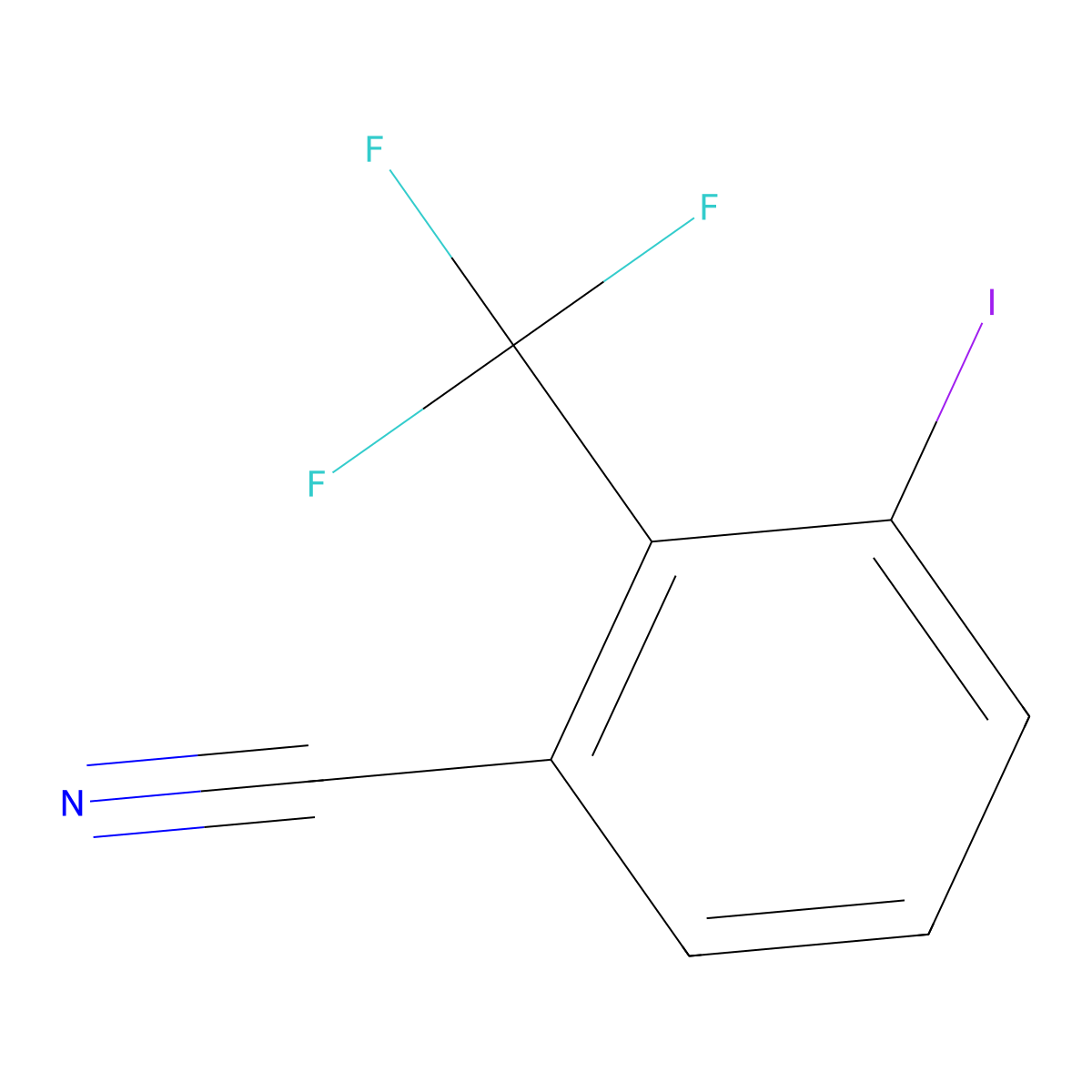 3-Iodo-2-(trifluoromethyl)benzonitrile molecular structure, CAS 1261748-11-1