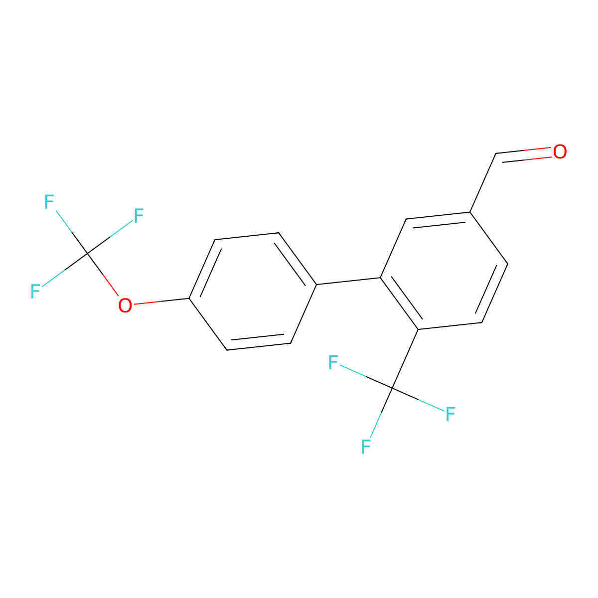 4'-(Trifluoromethoxy)-6-(trifluoromethyl)-[1,1'-biphenyl]-3-carbaldehyde molecular structure, CAS 1261748-69-9