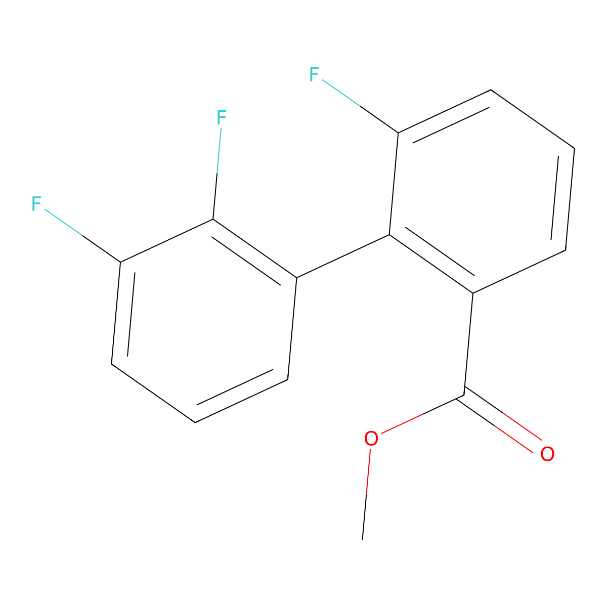 Methyl 2-(2,3-difluorophenyl)-3-fluorobenzoate molecular structure, CAS 1261749-12-5
