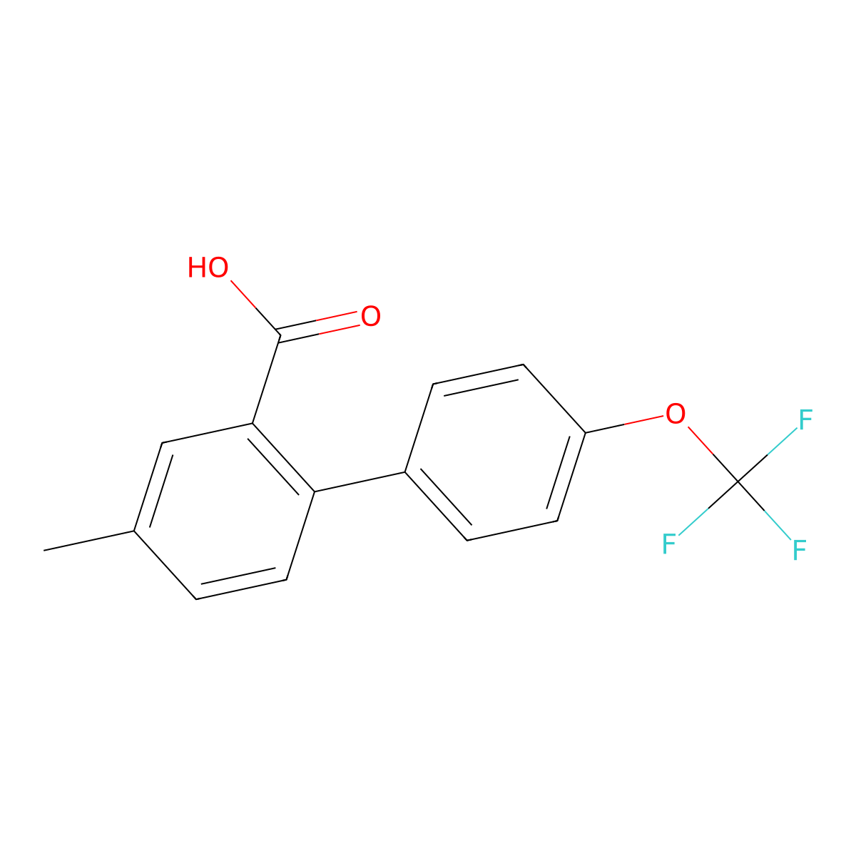 4-Methyl-4'-(trifluoromethoxy)-[1,1'-biphenyl]-2-carboxylic acid molecular structure, CAS 1261749-16-9