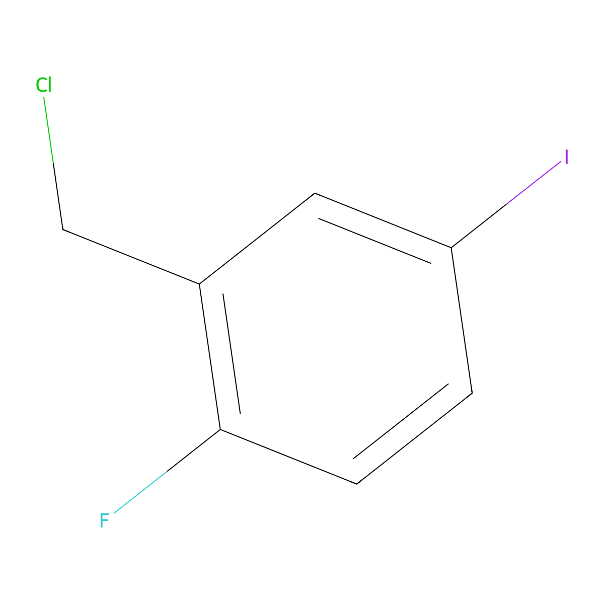 2-Fluoro-5-iodobenzyl chloride molecular structure, CAS 1261749-34-1