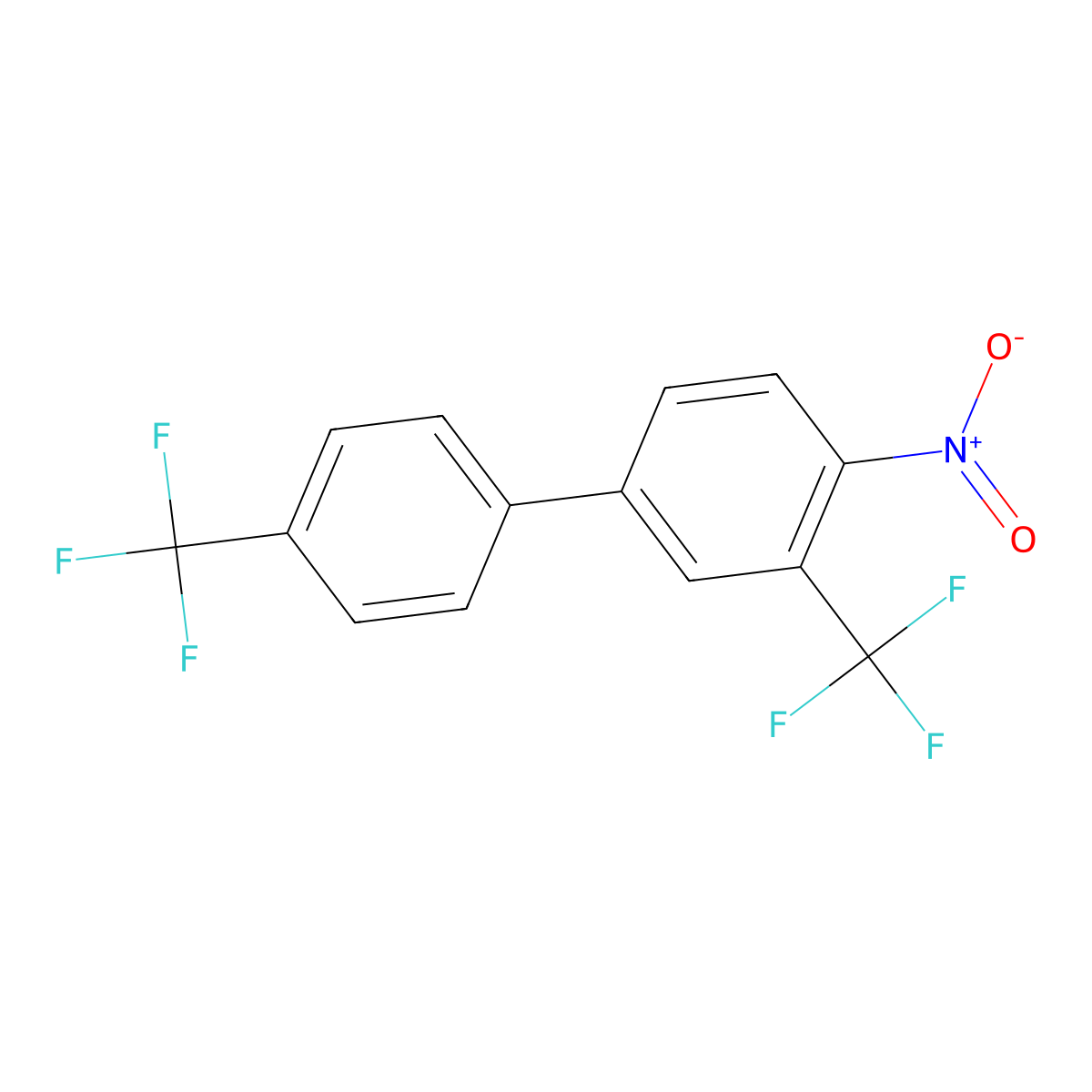 4-Nitro-3,4'-bis(trifluoromethyl)-1,1'-biphenyl molecular structure, CAS 1261750-24-6