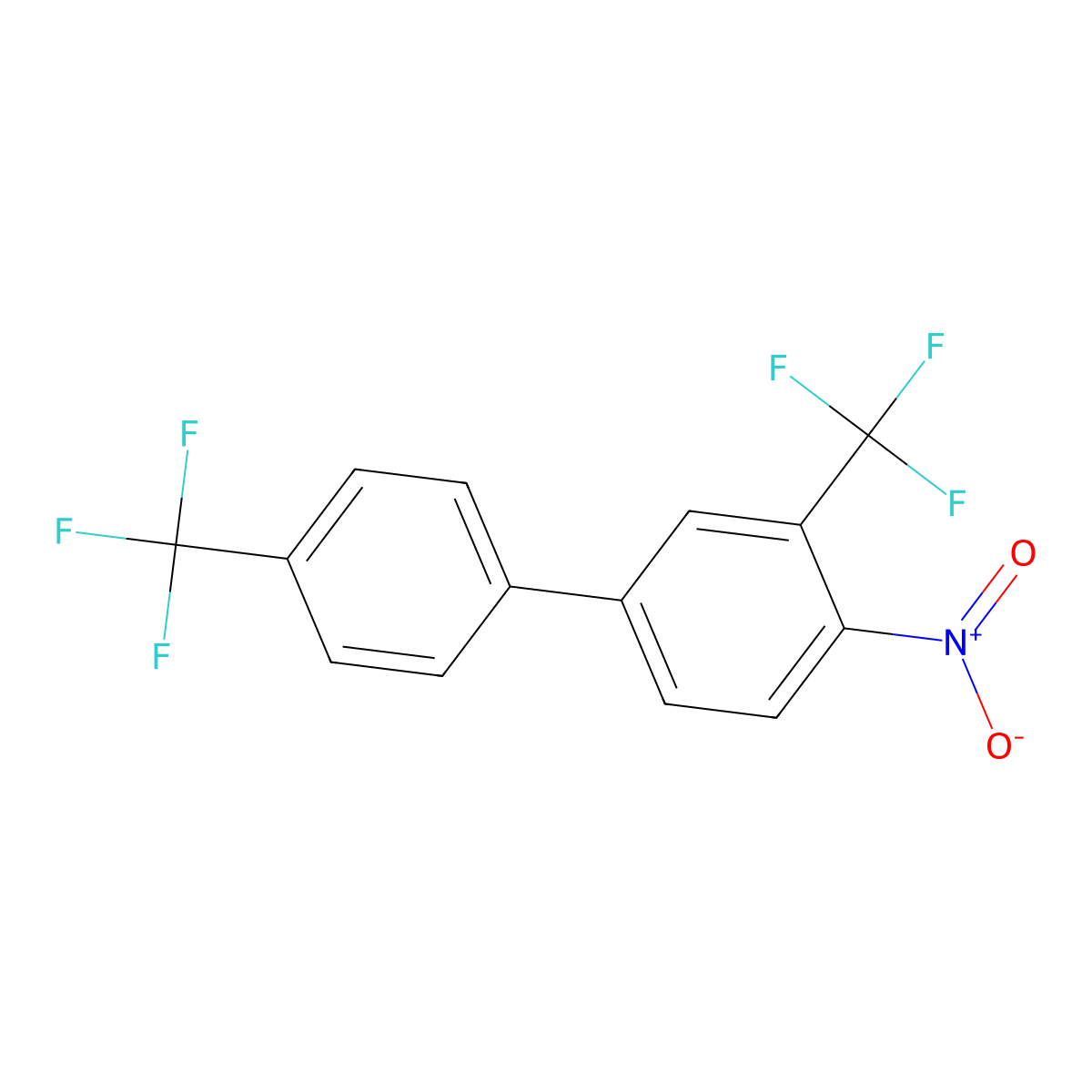 4-Nitro-3,4'-bis(trifluoromethyl)-1,1'-biphenyl molecular structure, CAS 1261750-24-6