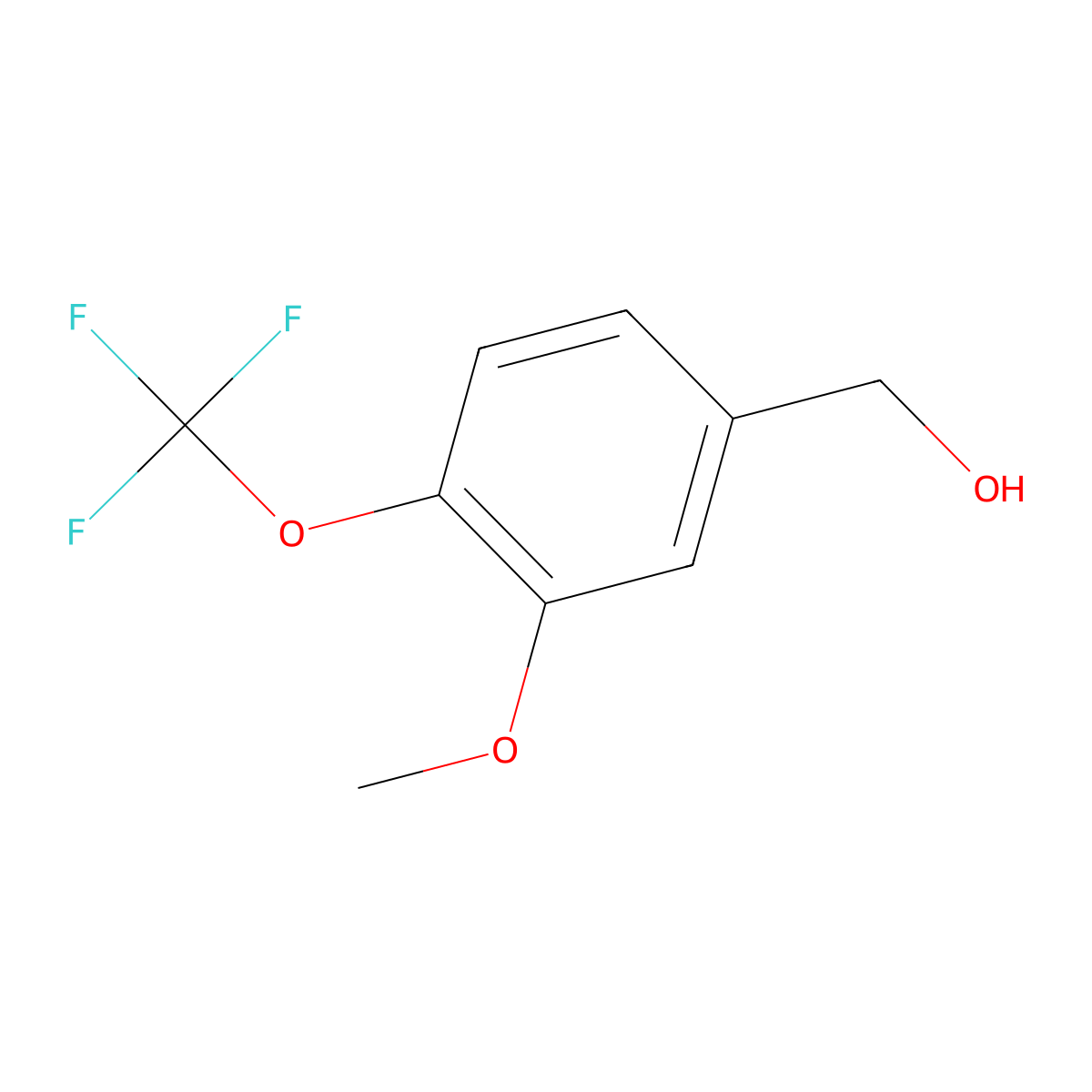 3-Methoxy-4-(trifluoromethoxy)-benzyl alcohol molecular structure, CAS 1261750-52-0