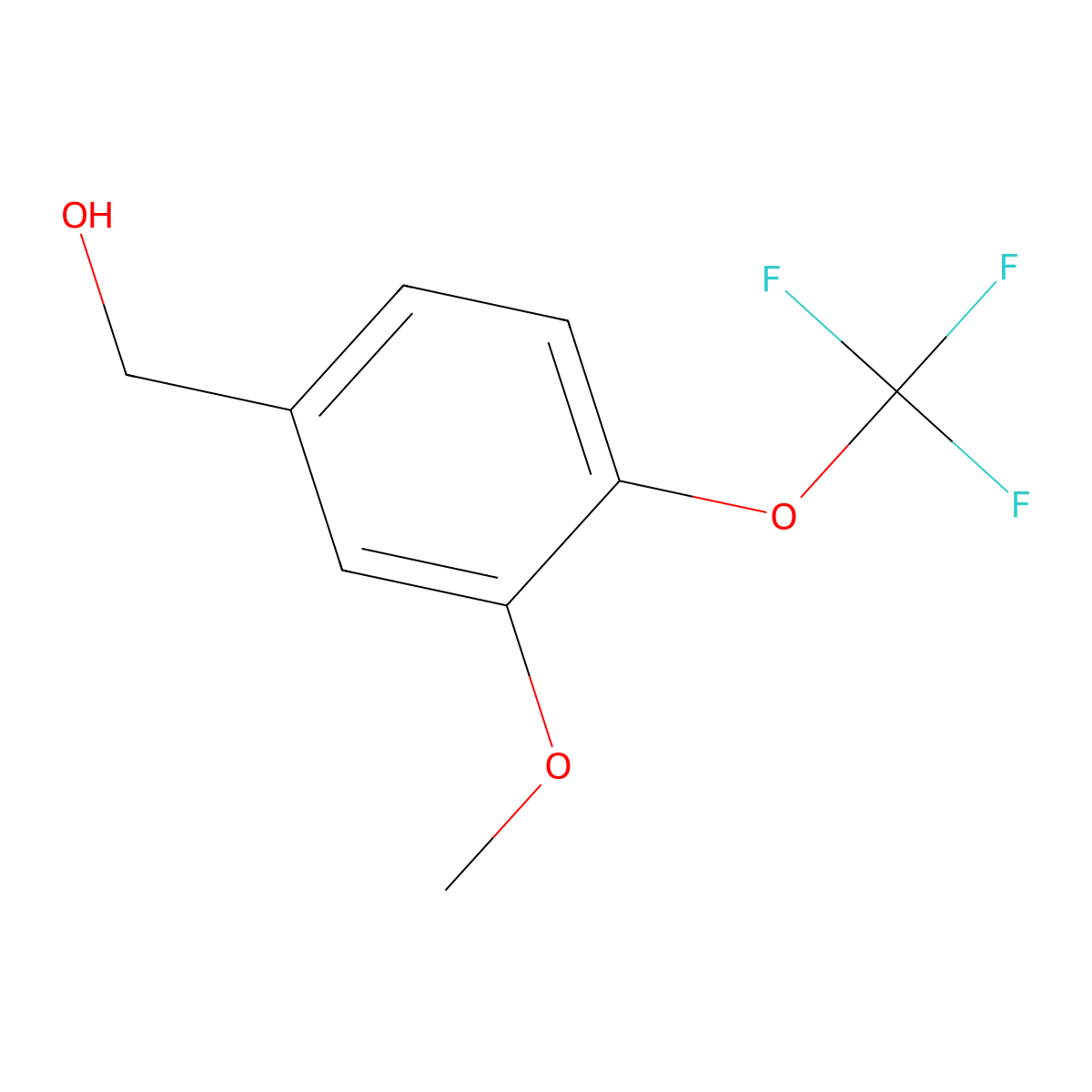 3-Methoxy-4-(trifluoromethoxy)-benzyl alcohol molecular structure, CAS 1261750-52-0