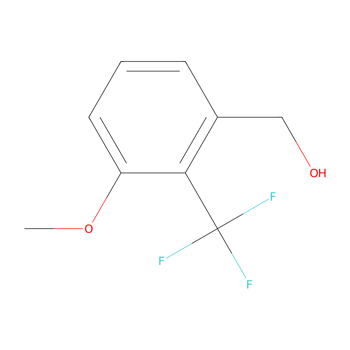 3-Methoxy-2-(trifluoromethyl)benzyl alcohol molecular structure, CAS 1261750-58-6