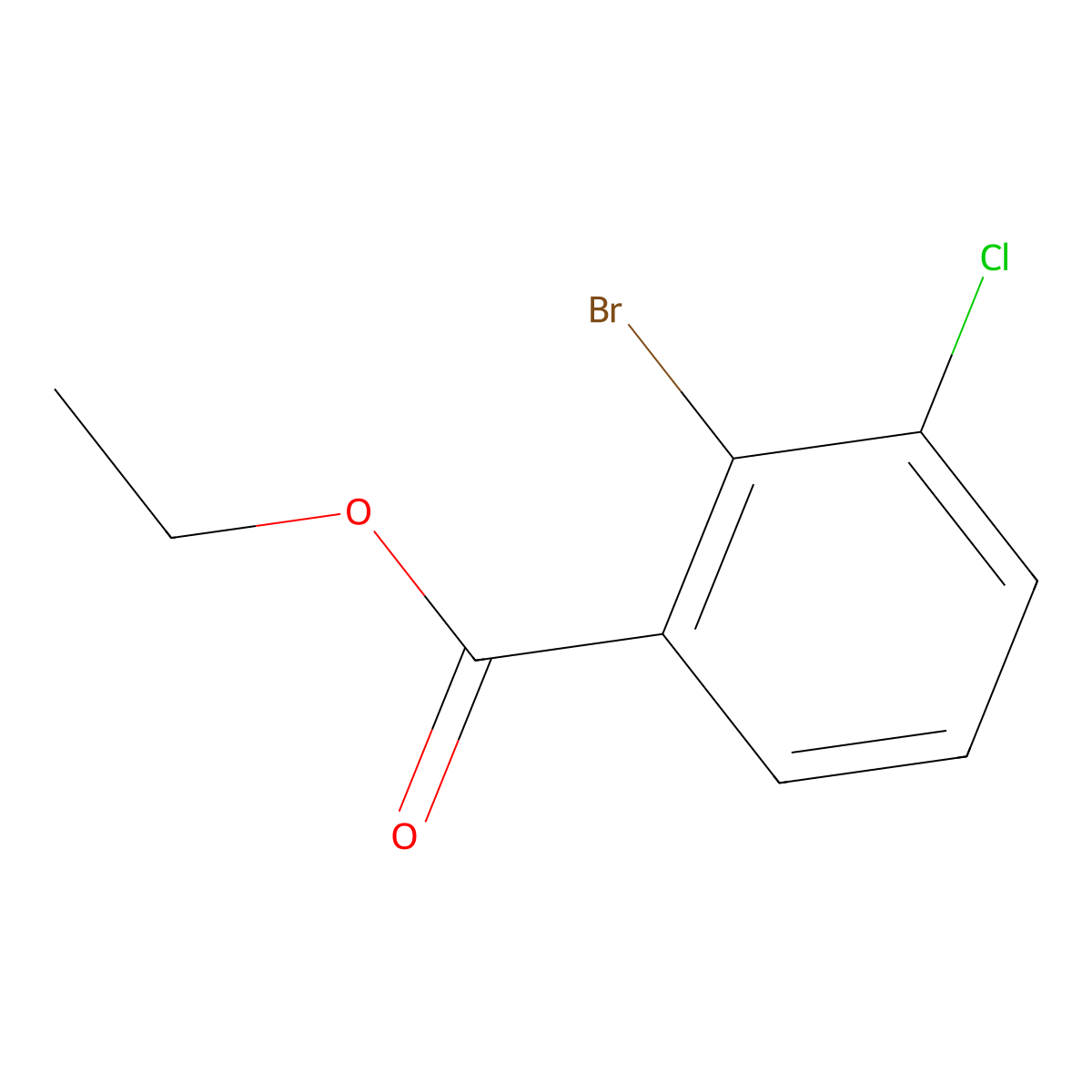 Ethyl 2-bromo-3-chlorobenzoate molecular structure, CAS 1261751-13-6