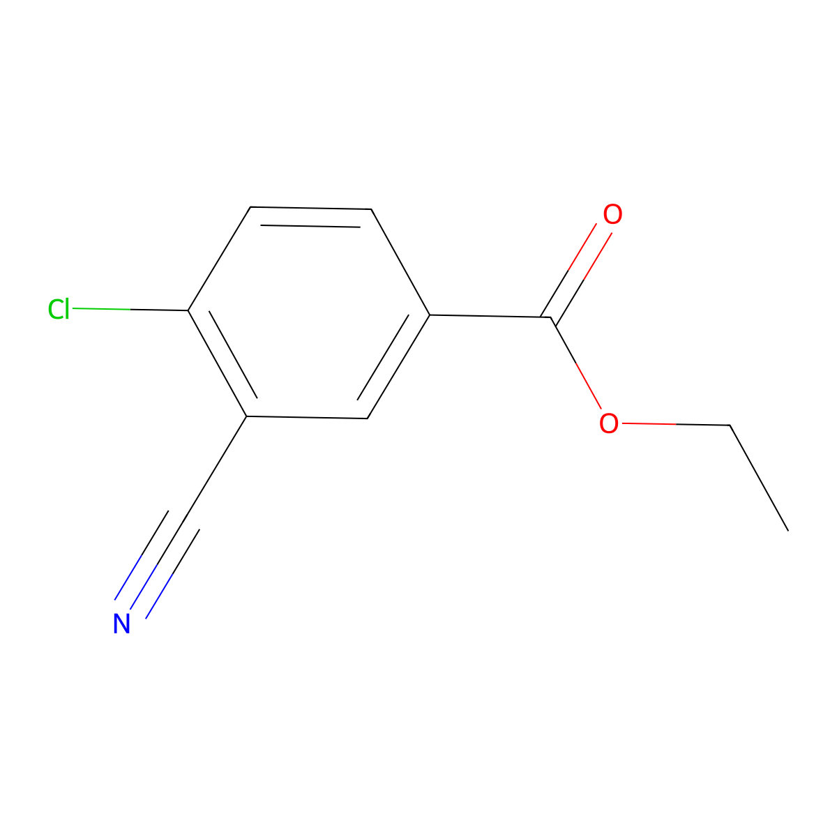 Ethyl 4-chloro-3-cyanobenzoate molecular structure, CAS 1261751-27-2