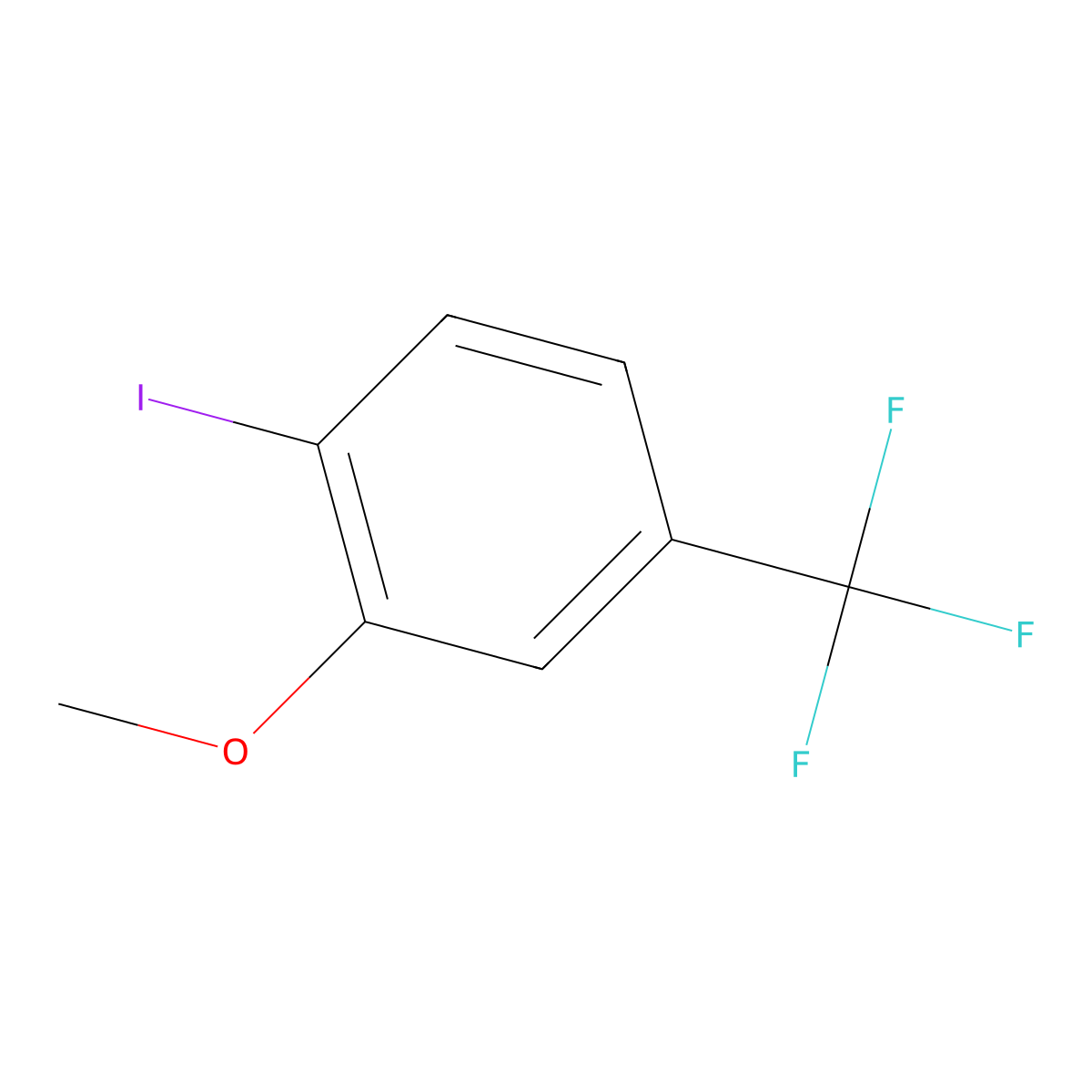 1-Iodo-2-methoxy-4-(trifluoromethyl)benzene molecular structure, CAS 1261752-45-7