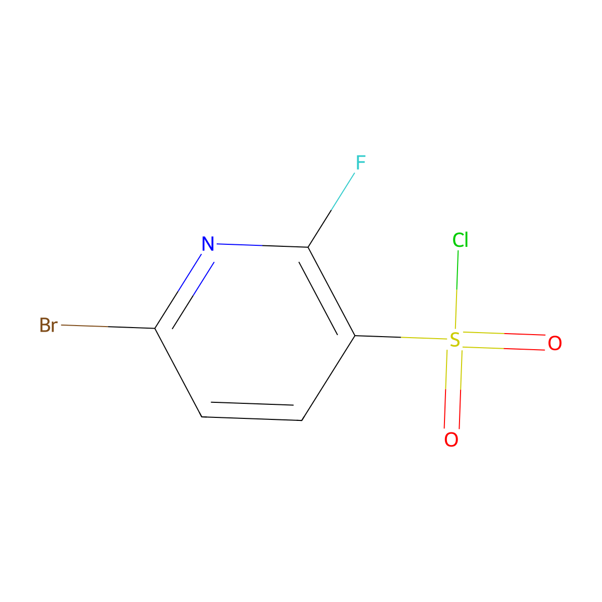 6-Bromo-2-fluoropyridine-3-sulfonyl chloride molecular structure, CAS 1261752-72-0