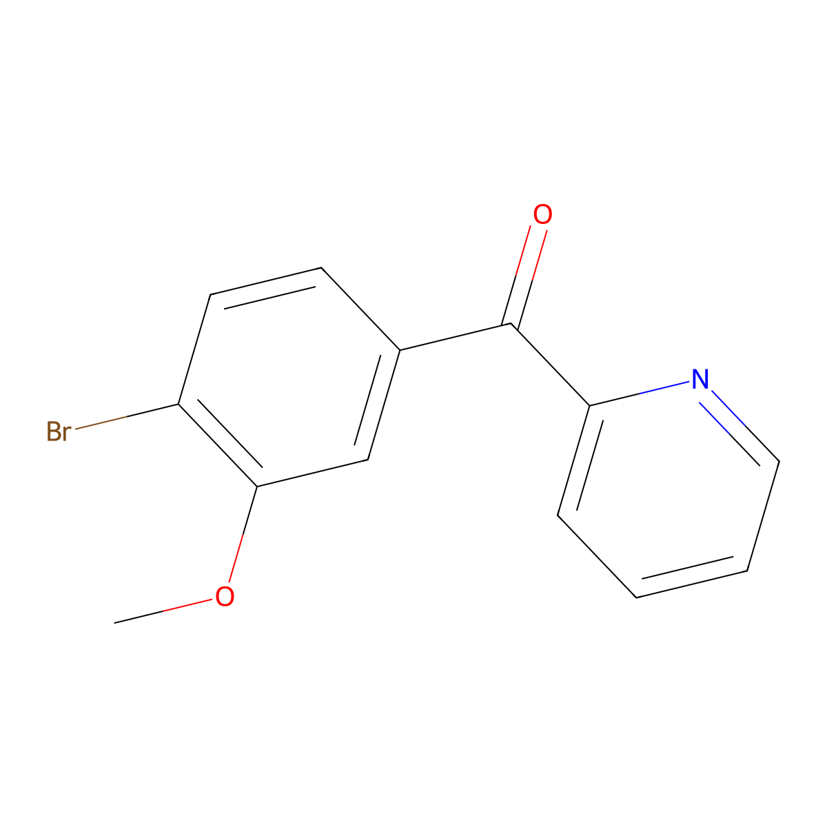Methanone, (4-bromo-3-methoxyphenyl)-2-pyridinyl- molecular structure, CAS 1261753-06-3
