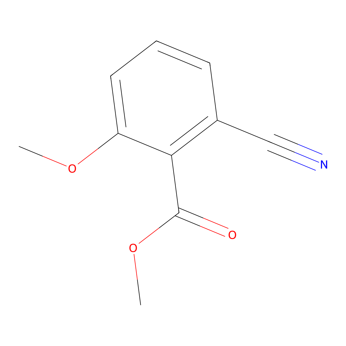 Methyl 2-cyano-6-methoxybenzoate molecular structure, CAS 1261753-17-6