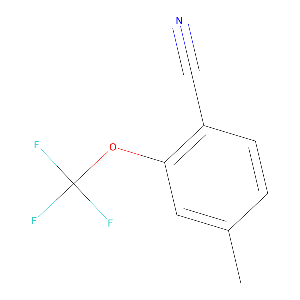 4-Methyl-2-(trifluoromethoxy)benzonitrile molecular structure, CAS 1261753-66-5