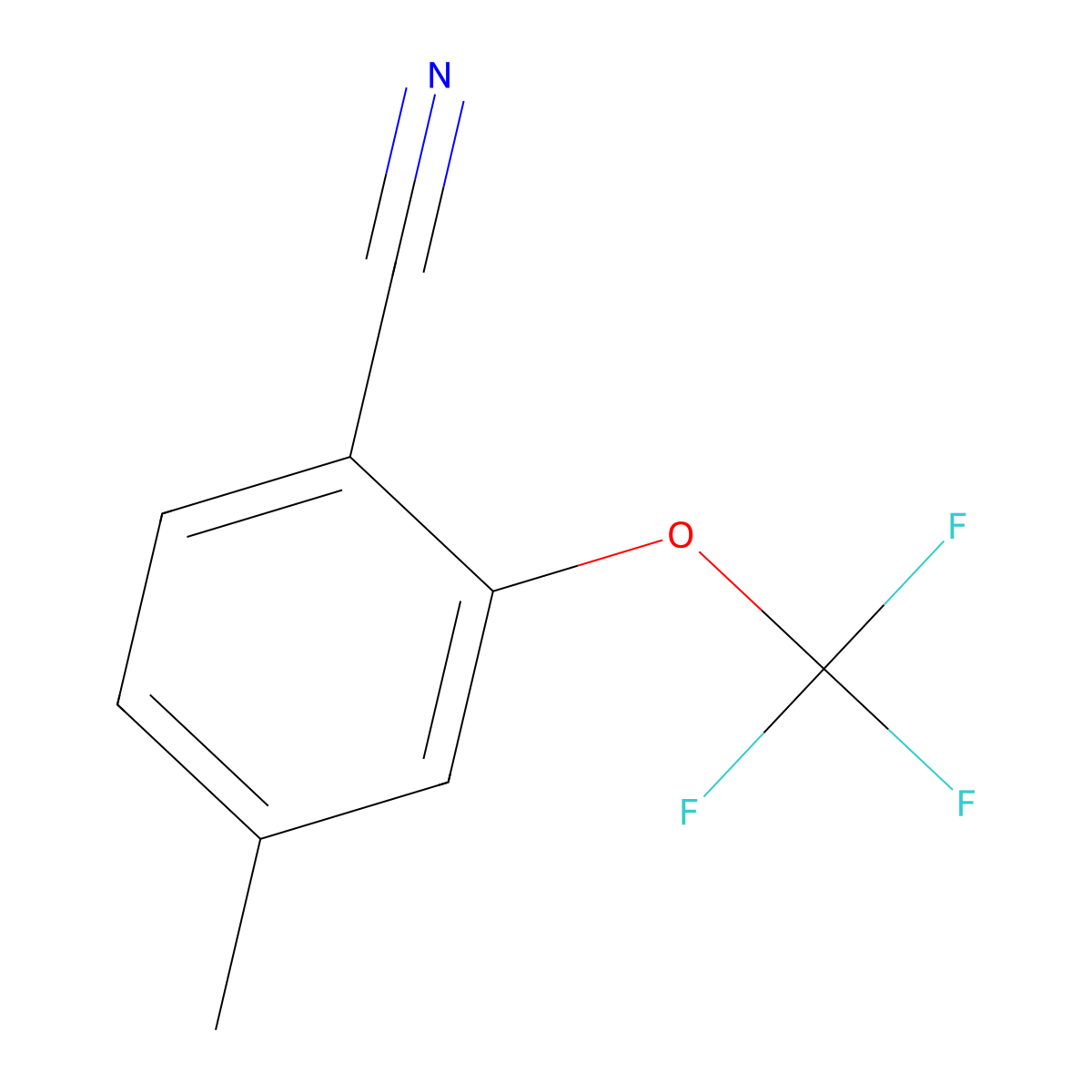 4-Methyl-2-(trifluoromethoxy)benzonitrile molecular structure, CAS 1261753-66-5