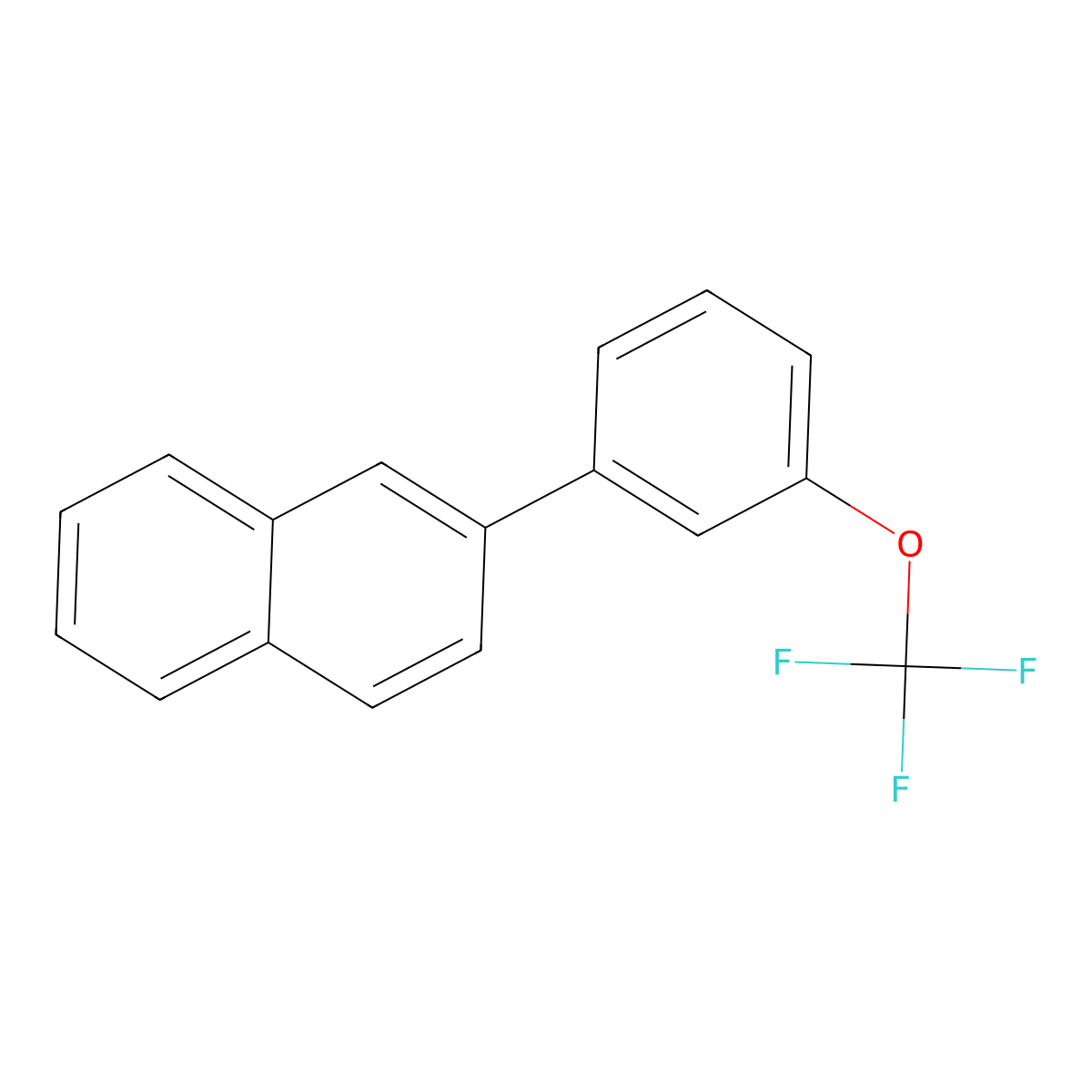 2-(3-(Trifluoromethoxy)phenyl)naphthalene molecular structure, CAS 1261753-77-8