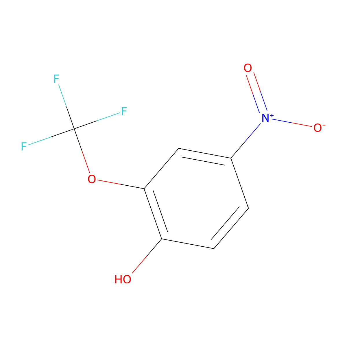 4-Nitro-2-(trifluoromethoxy)phenol molecular structure, CAS 1261753-93-8